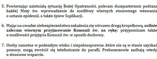 Zalecenia szczegółowe Metropolity Katowickiego