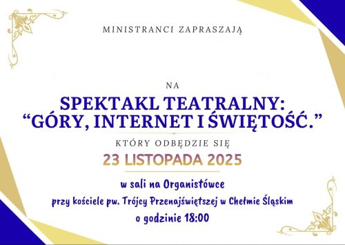 Spektakl teatralny zorganizowany przez naszych ministrantów
